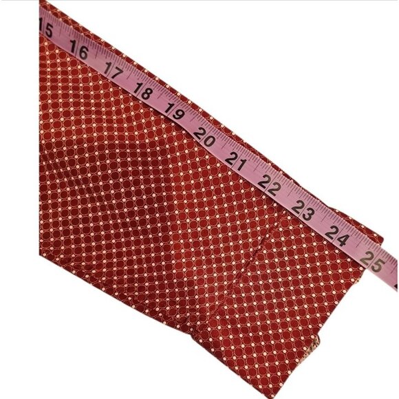 Ted Baker London Mens Slim Fit Red Diamond Print Button-Down Shirt Size 3 Cotton - Picture 6 of 7